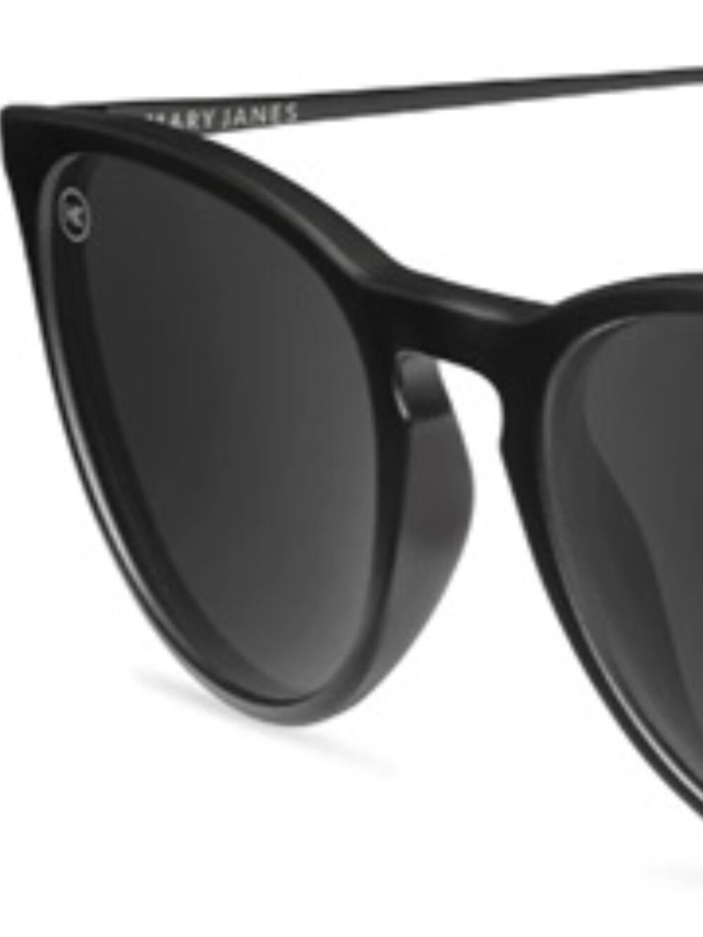Knockaround Women's Mary Janes Black on Black/Smoke Polarized Sunglasses, New